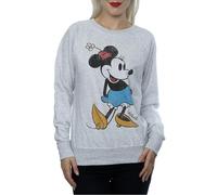 (L, Grey) Disney Womens/Ladies Classic Minnie Mouse Heather Sweatshirt