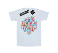 (M, White) Disney Womens/Ladies Coco Tree Pattern Cotton Boyfriend T-Shirt