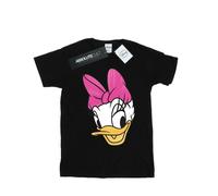 Disney Womens/Ladies Daisy Duck Head Painted Cotton Boyfriend T-Shirt - Black - Black - 3XL