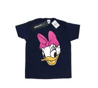 (XXL, Navy Blue) Disney Womens/Ladies Daisy Duck Head Painted Cotton Boyfriend T-Shirt
