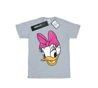Disney Womens/Ladies Daisy Duck Head Painted Cotton Boyfriend T-Shirt - Sports Grey - Sports Grey - S