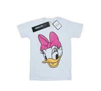 Disney Womens/Ladies Daisy Duck Head Painted Cotton Boyfriend T-Shirt - White - White - XL
