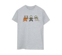 Disney Womens/Ladies Duck Tales Halloween Costumes Cotton Boyfriend T-Shirt - Sports Grey - Sports Grey - XXL