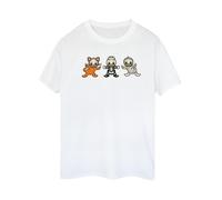 Disney Womens/Ladies Duck Tales Halloween Costumes Cotton Boyfriend T-Shirt - White - White - XXL