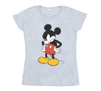 Disney Womens/Ladies Mickey Mouse Angry Look Down Cotton T-Shirt BI32103