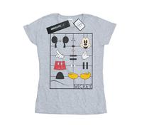 Disney Womens/Ladies Mickey Mouse Construction Kit Cotton T-Shirt BI30902