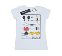 Disney Womens/Ladies Mickey Mouse Construction Kit Cotton T-Shirt BI30902