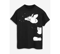 (5XL, Black) Disney Womens/Ladies Mickey Mouse Cut Cotton Boyfriend T-Shirt