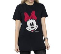 Disney Womens/Ladies Mickey Mouse Distressed Cotton Boyfriend T-Shirt (Black) - Size 2XL