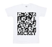 Disney Womens/Ladies Mickey Mouse Grid Cotton T-Shirt BI30903