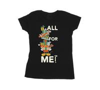Disney Womens/Ladies Mickey Mouse Presents All For Me Cotton T-Shirt BI33886