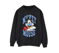 Disney Womens/Ladies Mickey Mouse Reading Books Sweatshirt (Black) - Size X-Large
