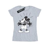 Disney Womens/Ladies Mickey Mouse Scared Cotton T-Shirt BI31336
