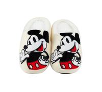 (7 UK-8 UK, White/Black) Disney Womens/Ladies Mickey Mouse Slippers