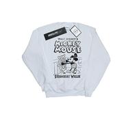 Disney Womens/Ladies Mickey Mouse Steamboat Willie Sweatshirt (White) - Size Medium