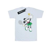 (M, White) Disney Womens/Ladies Minnie Mouse Tennis Cotton Boyfriend T-Shirt