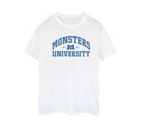Disney Womens/Ladies Monsters University Logo Cotton Boyfriend T-Shirt - White - White - XXL