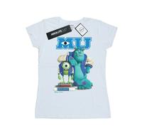 Disney Womens/Ladies Monsters University Poster Cotton T-Shirt - White - White - S