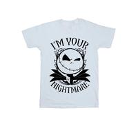 (5XL, White) Disney Womens/Ladies Nightmare Before Christmas Nightmare Cotton Boyfriend T-Shirt