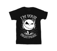 (5XL, Black) Disney Womens/Ladies Nightmare Before Christmas Nightmare Cotton Boyfriend T-Shirt