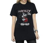 (XL, Black) Disney Womens/Ladies Presents Mickey Mouse Cotton Boyfriend T-Shirt