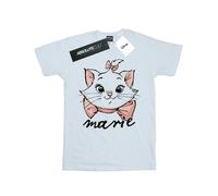 Disney Womens/Ladies The Aristocats Marie Sketch Face Cotton Boyfriend T-Shirt - White - White - L