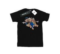 Disney Womens/Ladies Three Little Pigs Jump Cotton Boyfriend T-Shirt - Black - Black - S