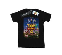 (4XL, Black) Disney Womens/Ladies Toy Story 4 Poster Art Cotton Boyfriend T-Shirt