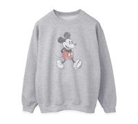 Disney Womens/Ladies Walking Mickey Mouse Heather Sweatshirt - Grey - Grey - XL