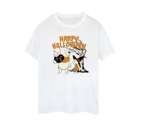 Disney Womens/Ladies Winnie The Pooh And Piglet Happy Halloween Cotton Boyfriend T-Shirt - White - White - 3XL