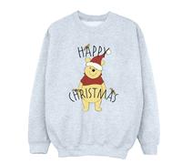 Disney Womens/Ladies Winnie The Pooh Happy Christmas Holly Sweatshirt - Sports Grey - Sports Grey - 3XL