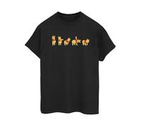 Disney Womens/Ladies Winnie The Pooh Stretching Cotton Boyfriend T-Shirt - Black - XL - Black