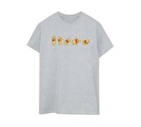 Disney Womens/Ladies Winnie The Pooh Stretching Cotton Boyfriend T-Shirt - Sports Grey - M - Sports Grey