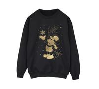 Disney Womens/Ladies Winter Wishes Mickey Mouse Sweatshirt (Black) - Size Small