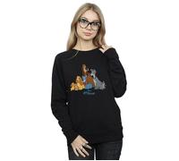 Disney Women's Lady & The Tramp Classic Group Sweatshirt in Black | Size: Medium Disney Black M