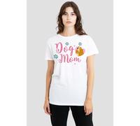 Disney Women's Lady & The Tramp Dog Mom T-Shirt, White | Size: Medium Disney White M