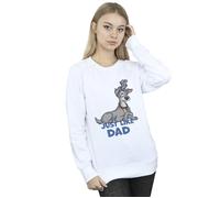 Disney Women's Lady & The Tramp Just Like Dad Sweatshirt in White | Size: Large Disney White L