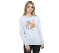 Disney Women's Lady & The Tramp Love Sweatshirt in Grey | Size: Small Disney Grey S