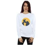 Disney Women's Lady & The Tramp Moonlight Kiss Sweatshirt in White | Size: Large Disney White L