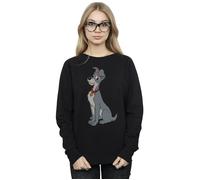 Disney Women's Lady & The Tramp Spaghetti Heart Sweatshirt in Black | Size: Medium Disney Black M