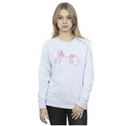 Disney Women's Lady & The Tramp Spaghetti Outline Sweatshirt in Grey | Size: Medium Disney Grey M