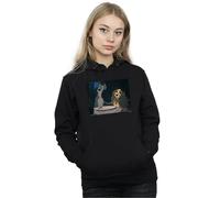 Disney Women's Lady & The Tramp Spaghetti Slurp Hoodie in Black | Size: 2XL Disney Black 2XL