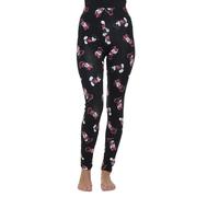 Disney Womens Leggings Mickey Minnie Mouse All Over Print Essentials Full Length, Black, Large