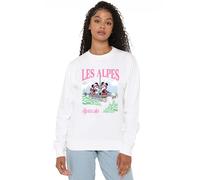 Disney Women's Les Alps Crew Sweatshirt in White | Size: Medium Disney White M