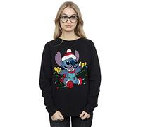 Disney Women's Lilo and Stitch Christmas Lights Sweatshirt