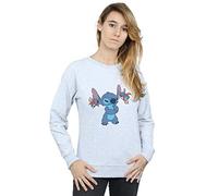Disney Women's Lilo And Stitch Little Devils Sweatshirt Sport Grey XX-Large