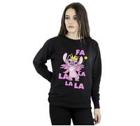 Disney Women's Lilo & Stitch Angel Fa La La Sweatshirt in Black | Size: 5XL Disney Black 5XL