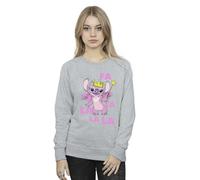 Disney Women's Lilo & Stitch Angel Fa La La Sweatshirt in Grey | Size: 4XL Disney Grey 4XL