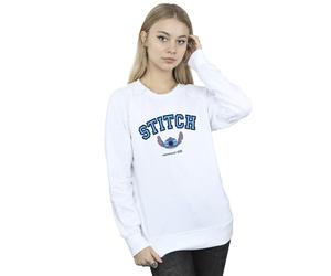 Disney Women's Lilo & Stitch Collegial Sweatshirt in White | Size: Small Disney White S