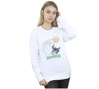 Disney Women's Lilo & Stitch Hawaii Sweatshirt in White | Size: Medium Disney White M